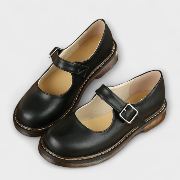 Jazhyrah | Brown Mary Jane Mary Janes — view 3
