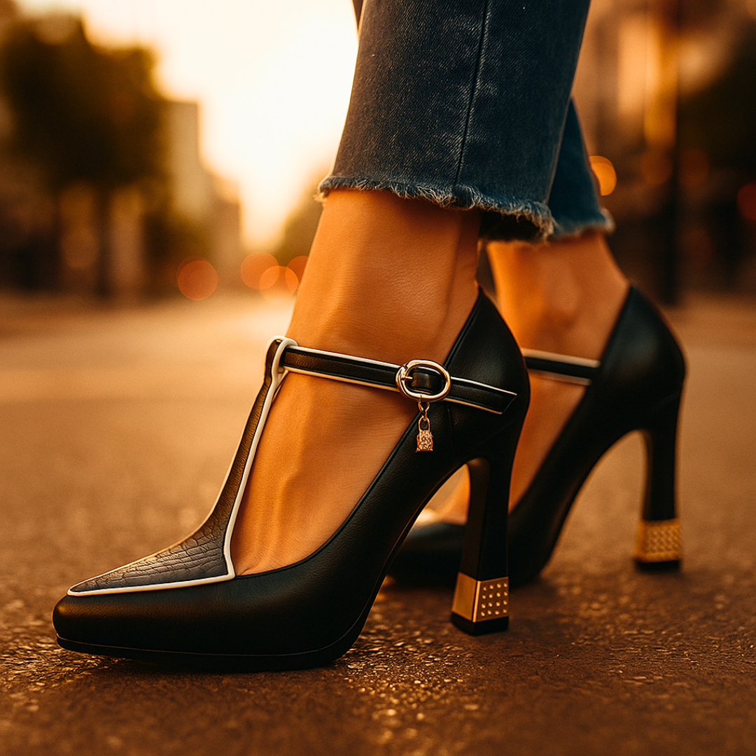 Zoey | Beige Soft Comfort Heels — view 5