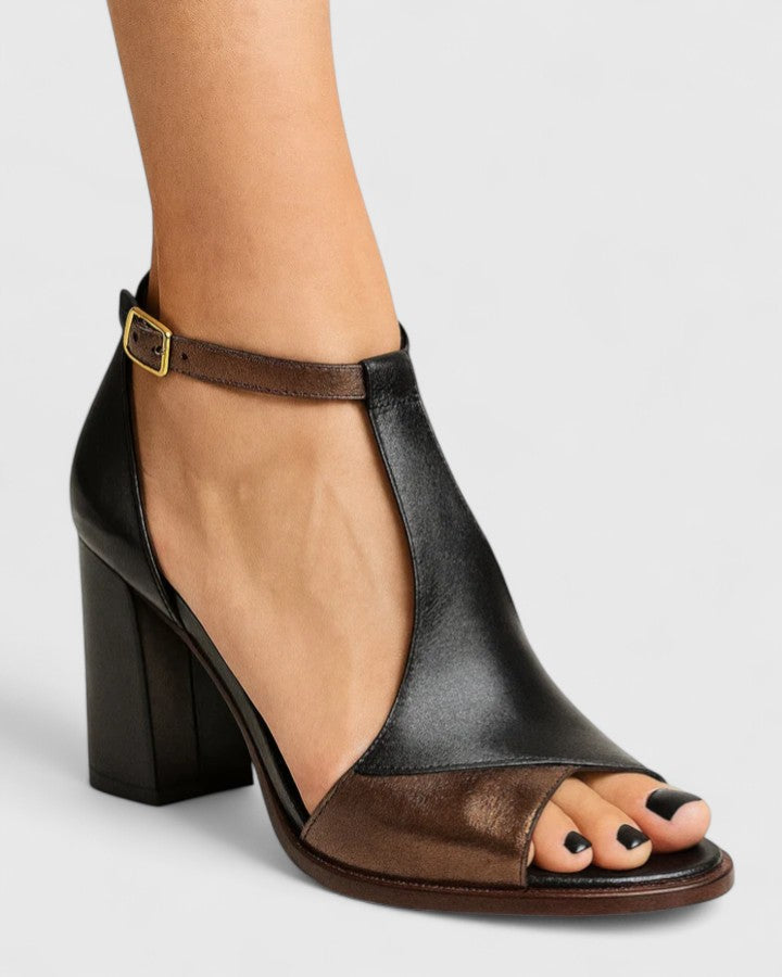 Catherine | Block Heel Ankle Strap Heels — view 2