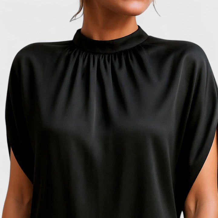 Sylvia | Grey Soft Draped Dress — view 4