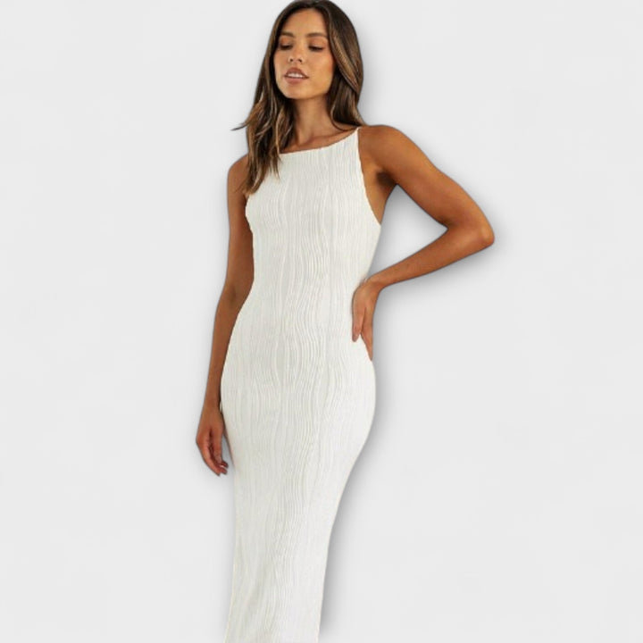 Dinna | Elegant Sleeveless Maxi Dresses with Ruching