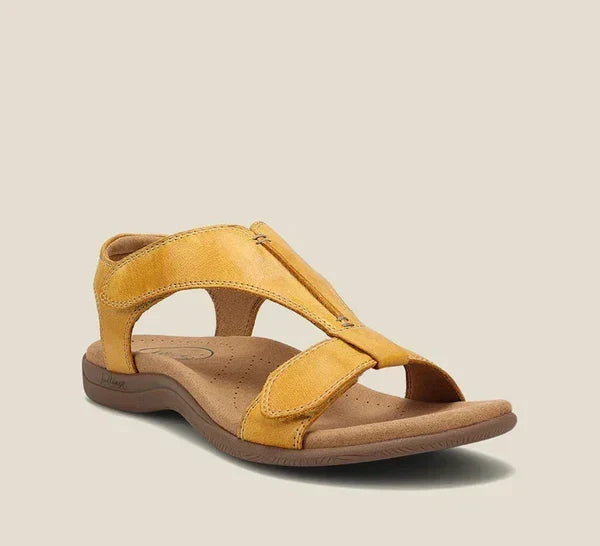 Plum | Yellow Front Zip Sport Sandals