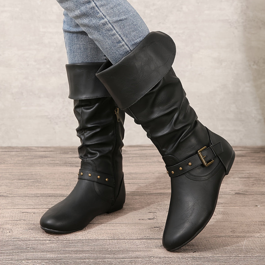 Danica | Women's Knee-High Boots with Side Zipper — view 5