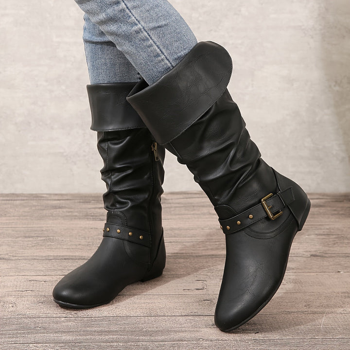 Danica | Women's Knee-High Boots with Side Zipper — view 5
