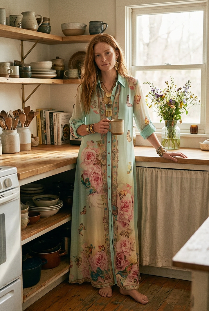 Lark | Mint Green Chiffon Maxi Dress — view 5