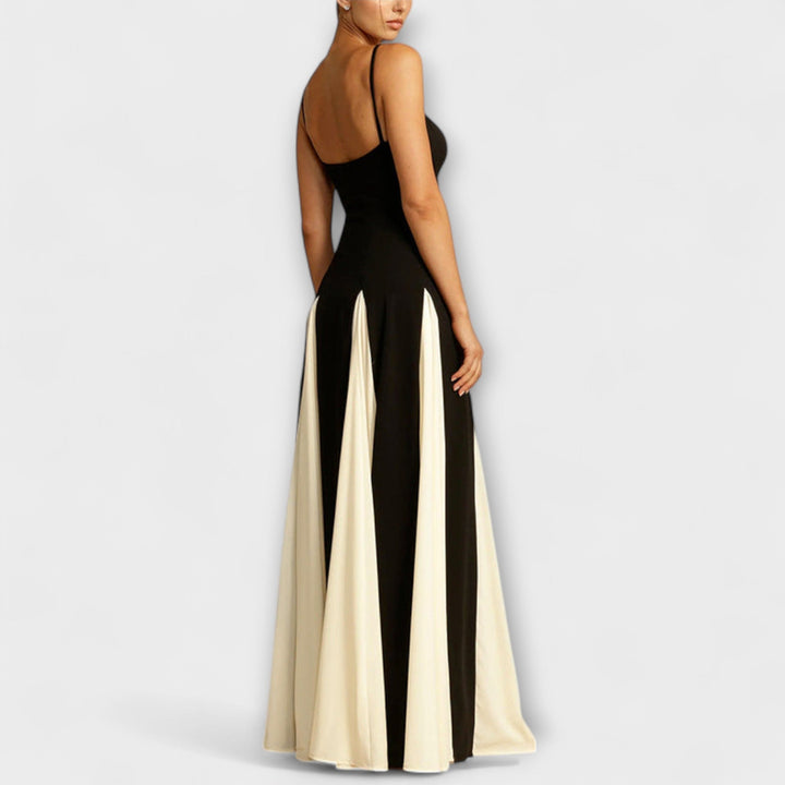 Ember | Classic A-line Maxi Dress with Tulle Panels