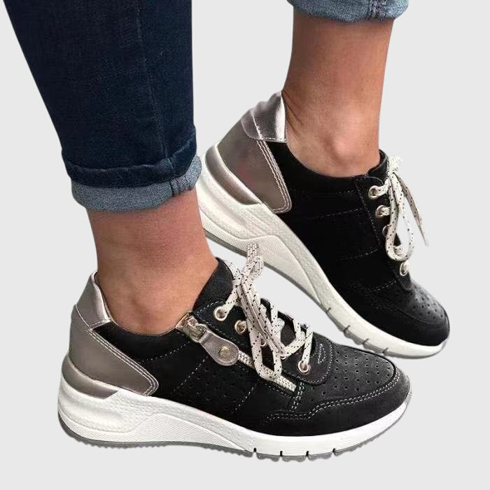Maddie | Beige Cushioned Sneakers — view 2