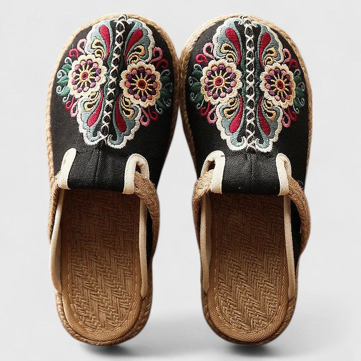 Marousse | Comfortable Handmade Floral Mules — view 3