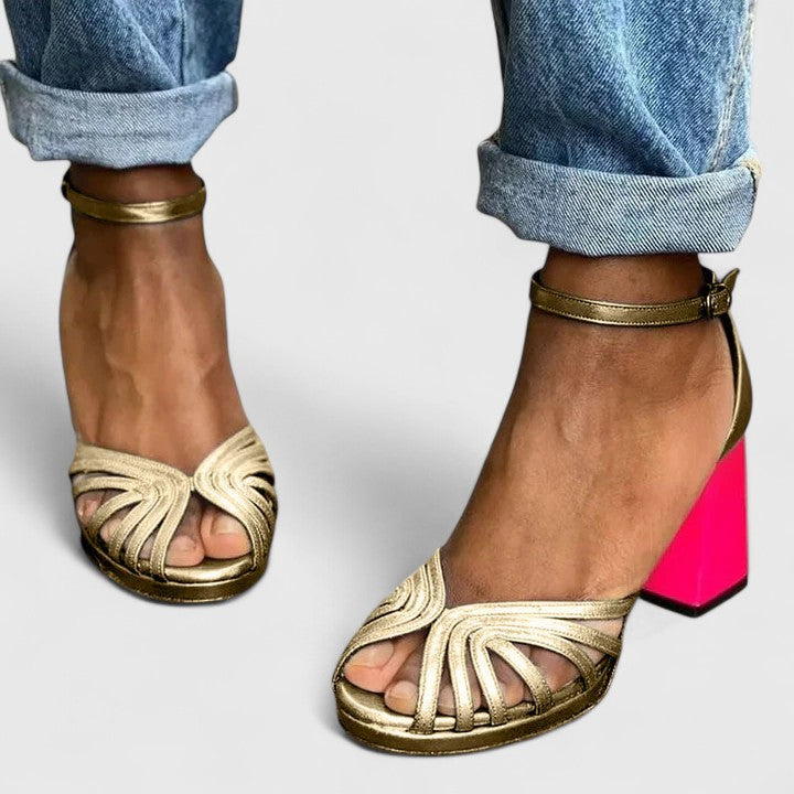 Noelyrah | Ankle Strap Open Toe Heels — view 2