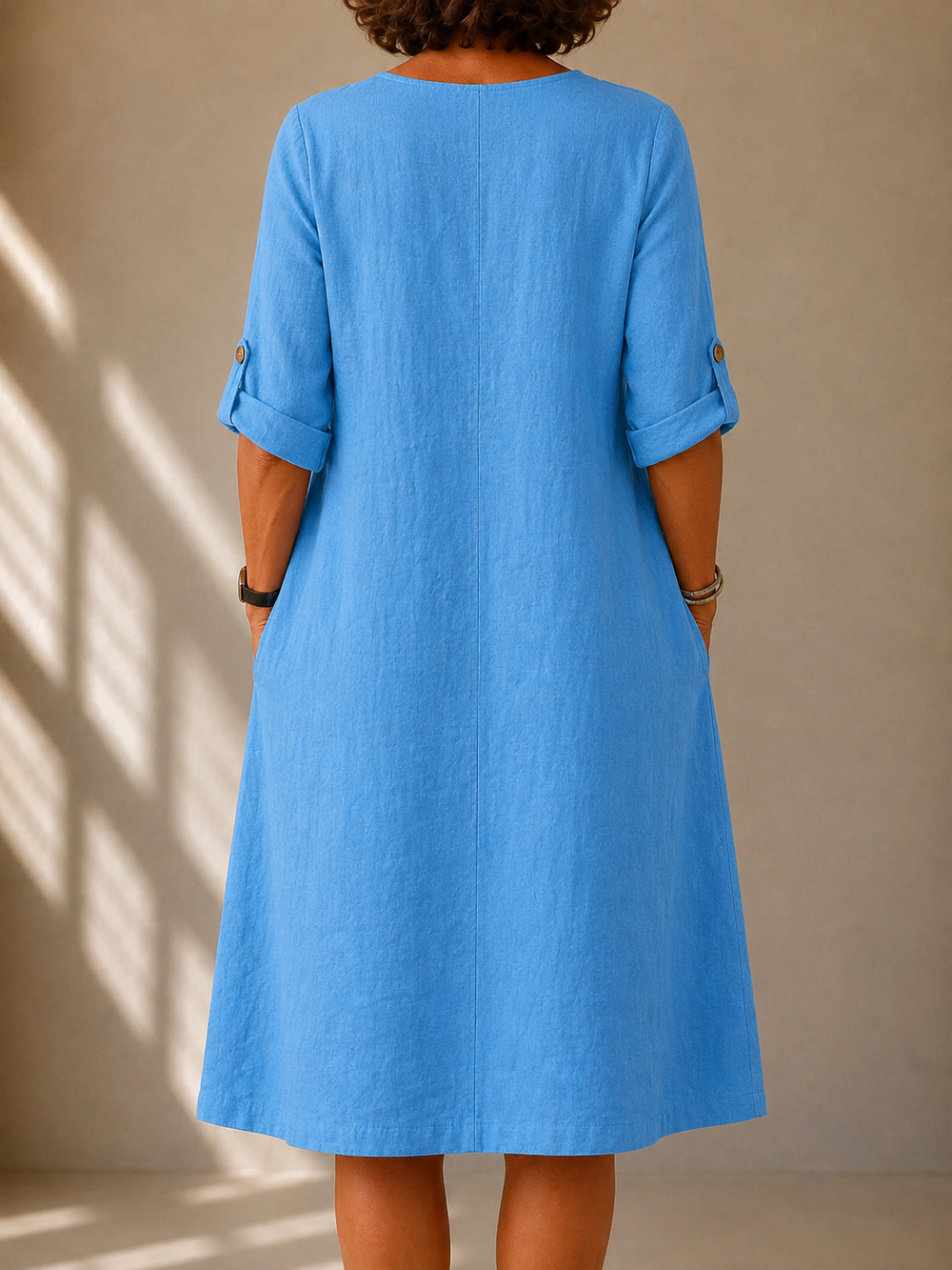 Judith | Cream Classic Summer Dress — view 2