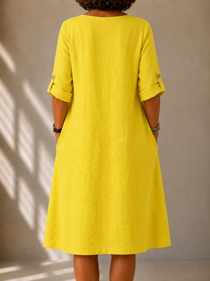 Margaret | White Breezy Summer Dress — view 2