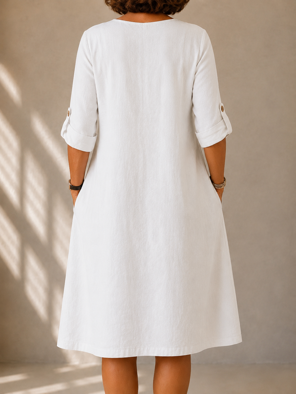Audrey | Soft Blue Flowing Chic Dress — view 2