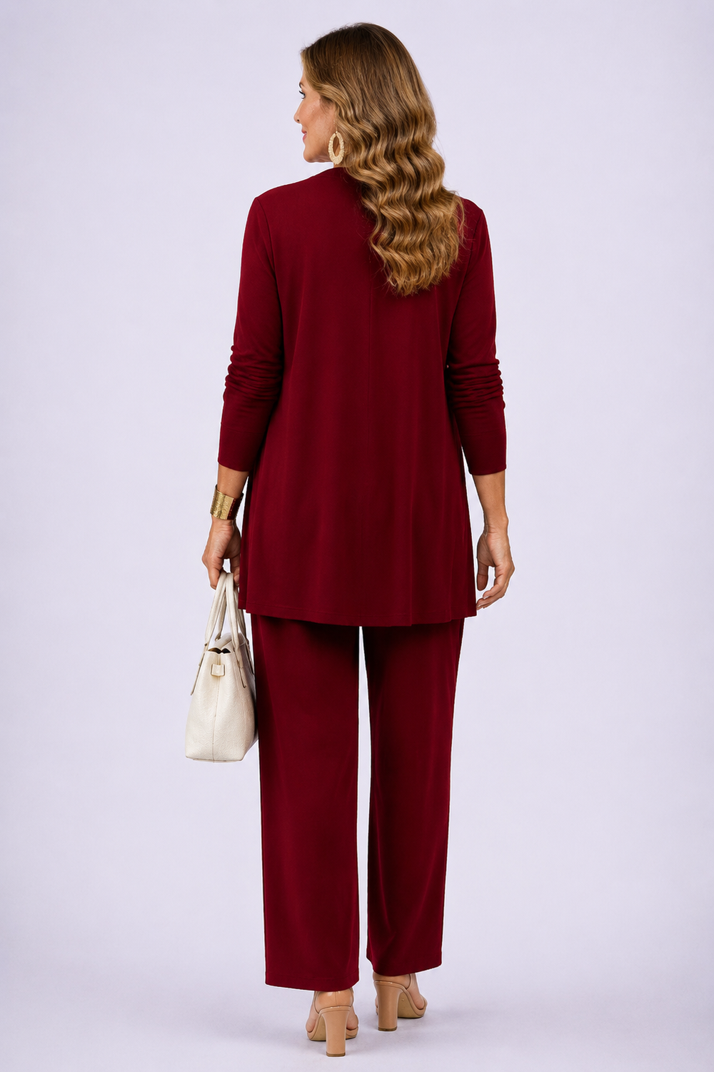 Denise | Ochre Abstract Trouser Set — view 2