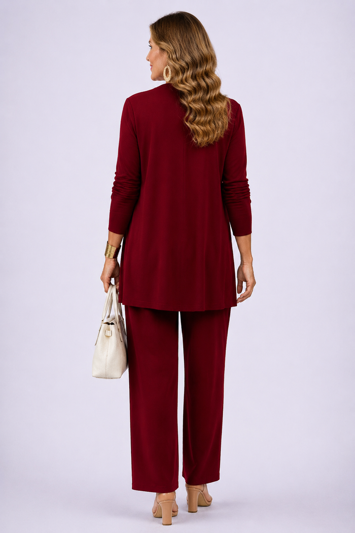 Denise | Ochre Abstract Trouser Set — view 2