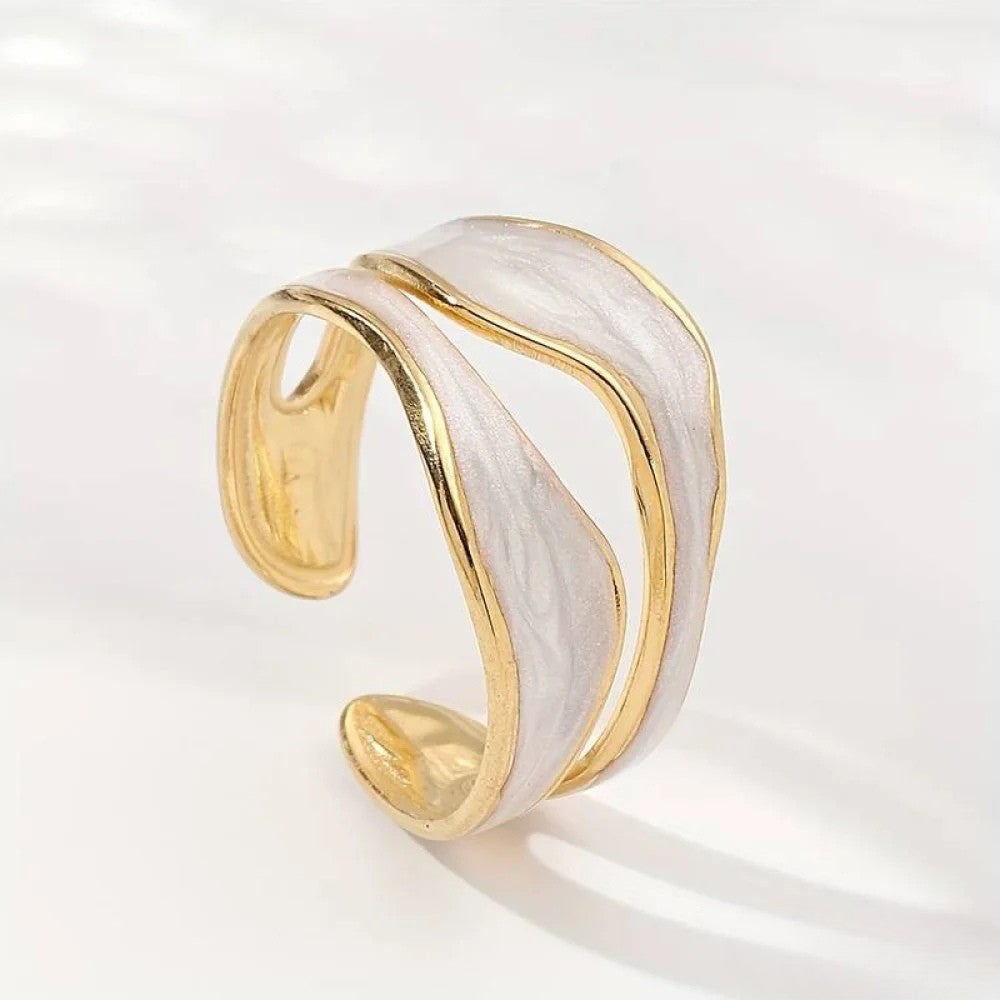 Niamh | Antique White Gold-Tone Ring