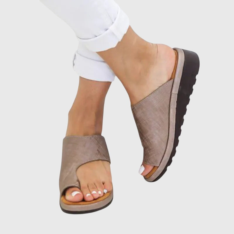 Lizzie | Black Low Wedge Comfort Sandals — view 4