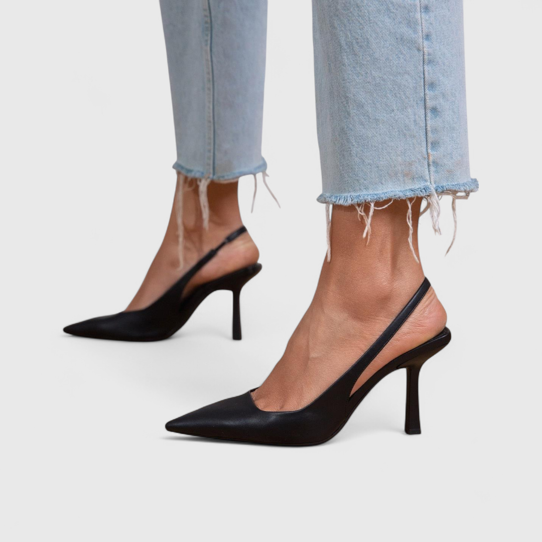 Carolyn | Black Comfort Pumps — view 3