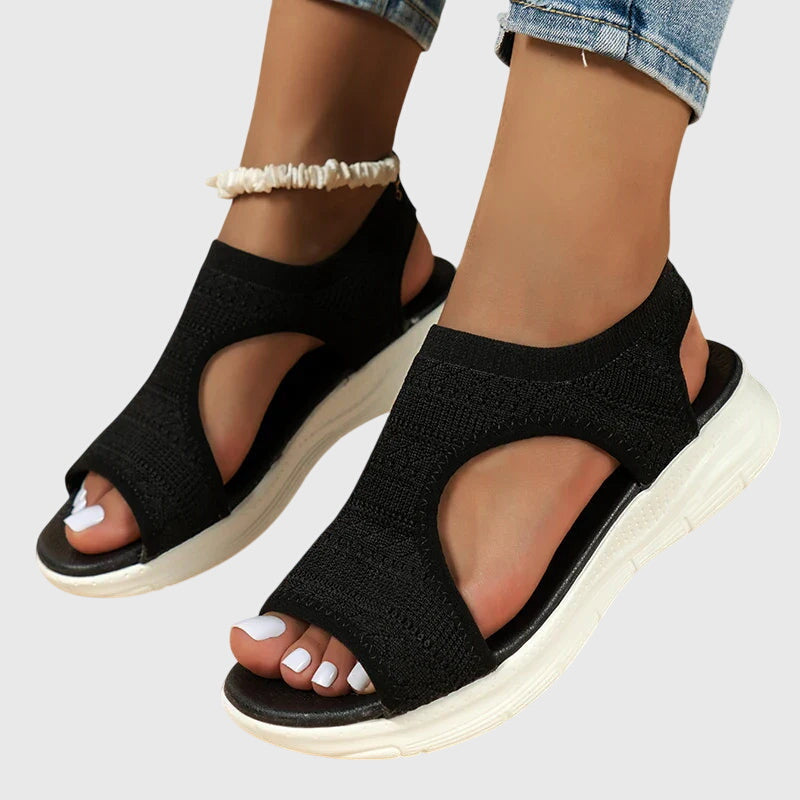 Samantha | White Soft Comfort Sandals — view 10