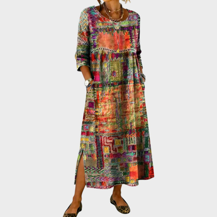 Manuela | Boho Printed Dress