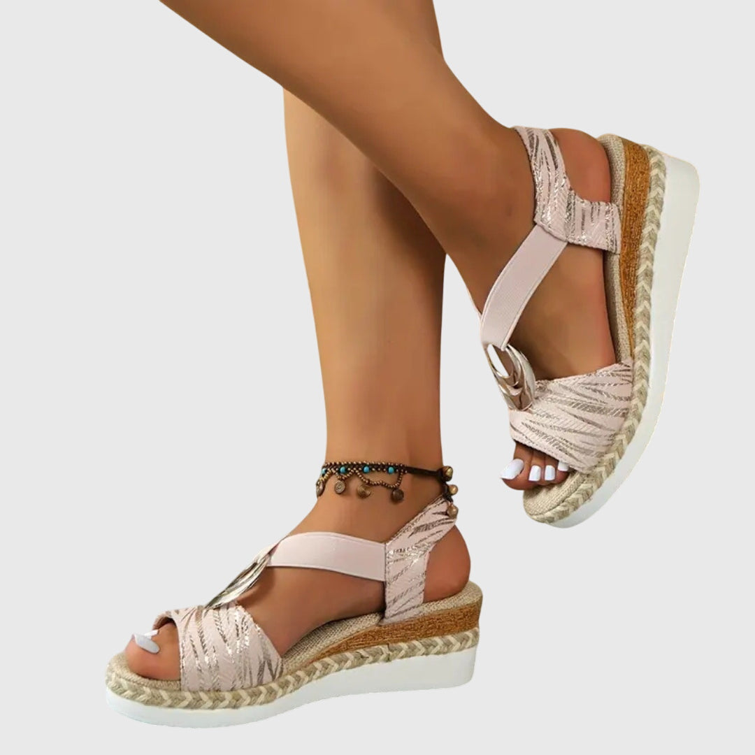 Olivia | Nude Cushioned Comfort Sandals