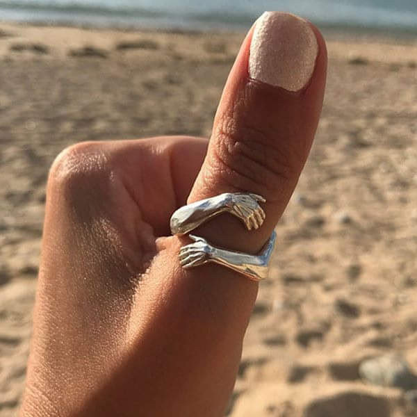 Clemence | Silver-Tone Embrace Ring