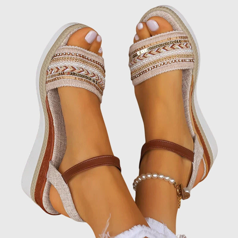Joselyn | Ankle Strap Woven Sandals — view 6