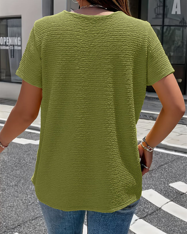 Barbara | Collar Tee with Buttons — view 22