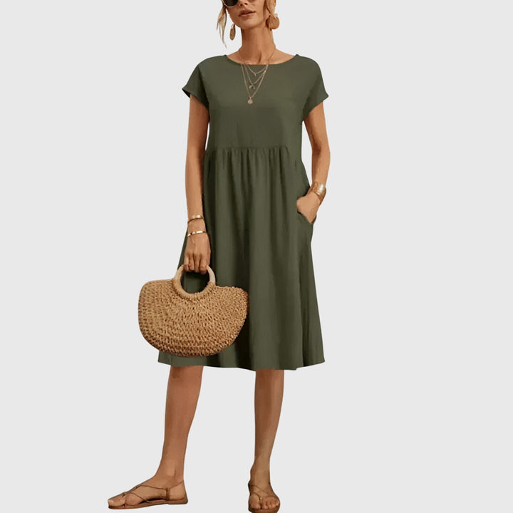 Mirabel | Blue Floral Flowing Dress — view 10