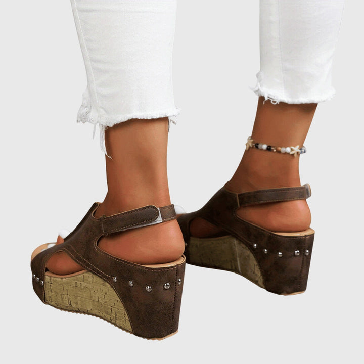 Lydia | Black Comfort Ankle Strap Sandals — view 11