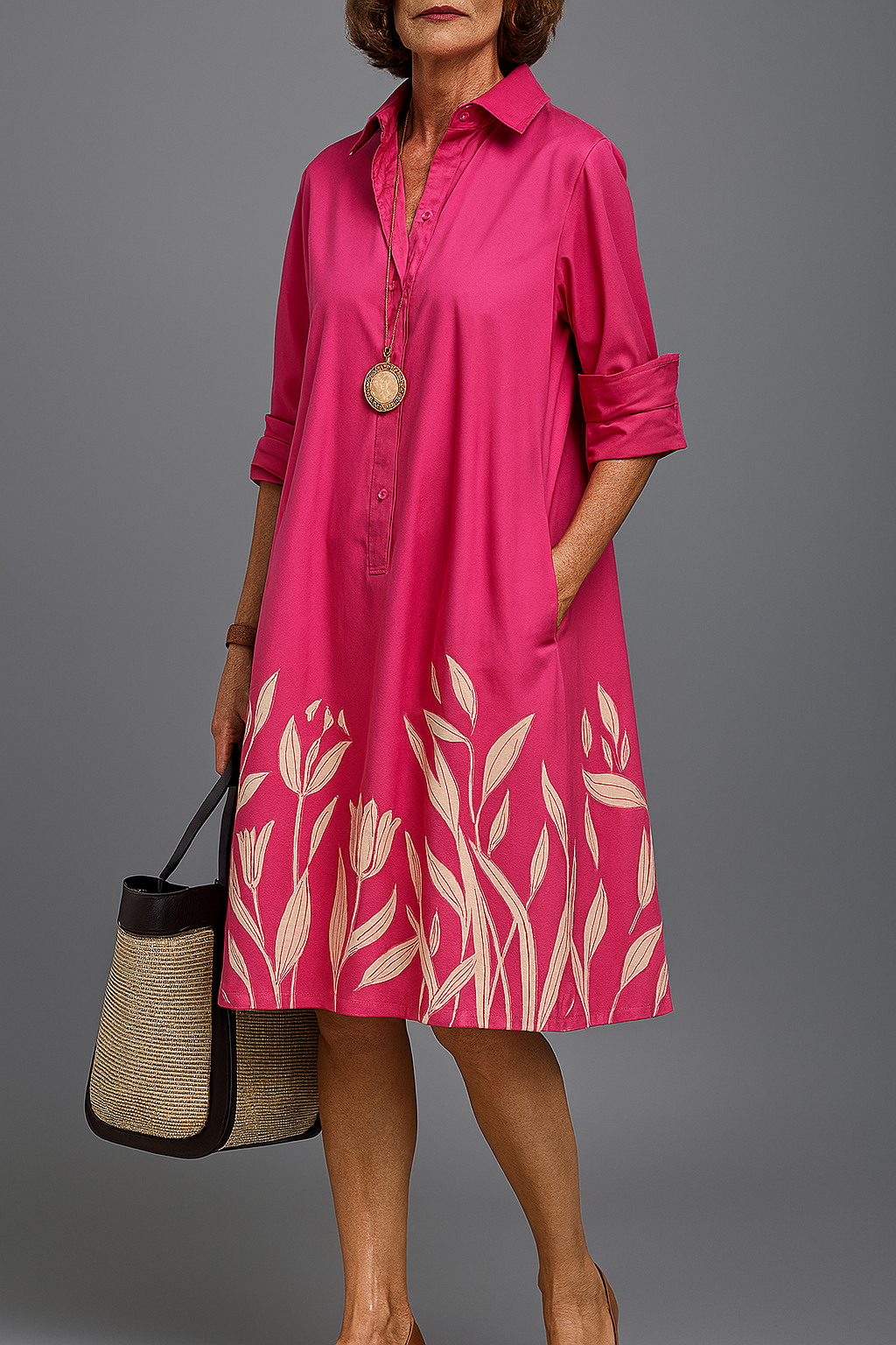 Harlow | Refined Cotton Midi Dress