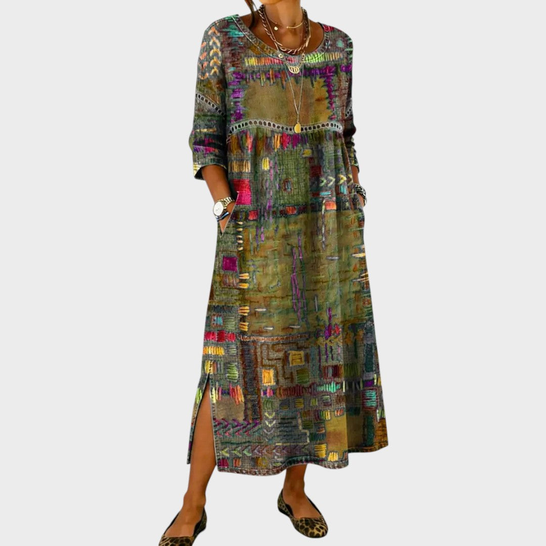 Manuela | Boho Printed Dress