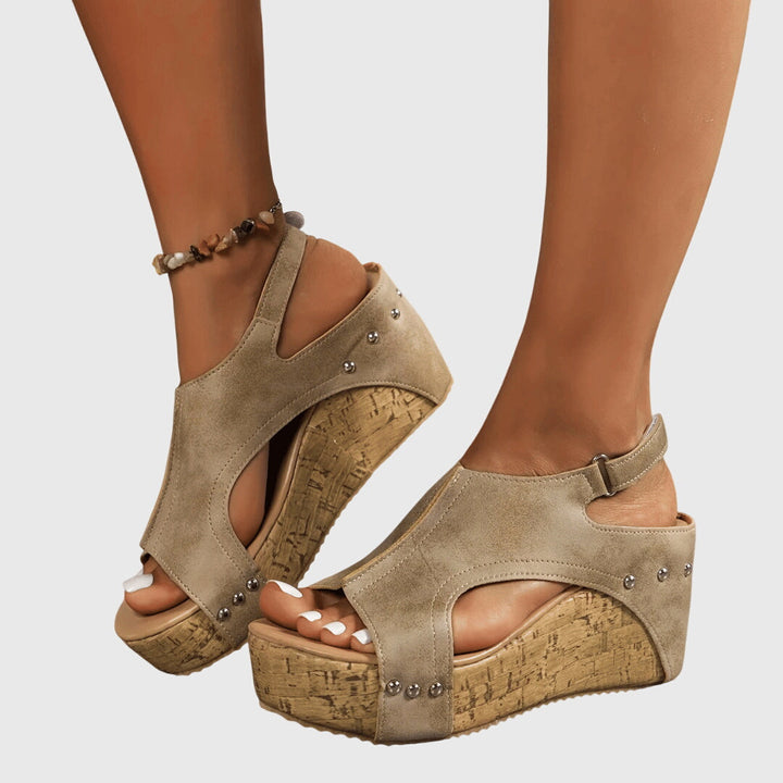 Lydia | Black Comfort Ankle Strap Sandals