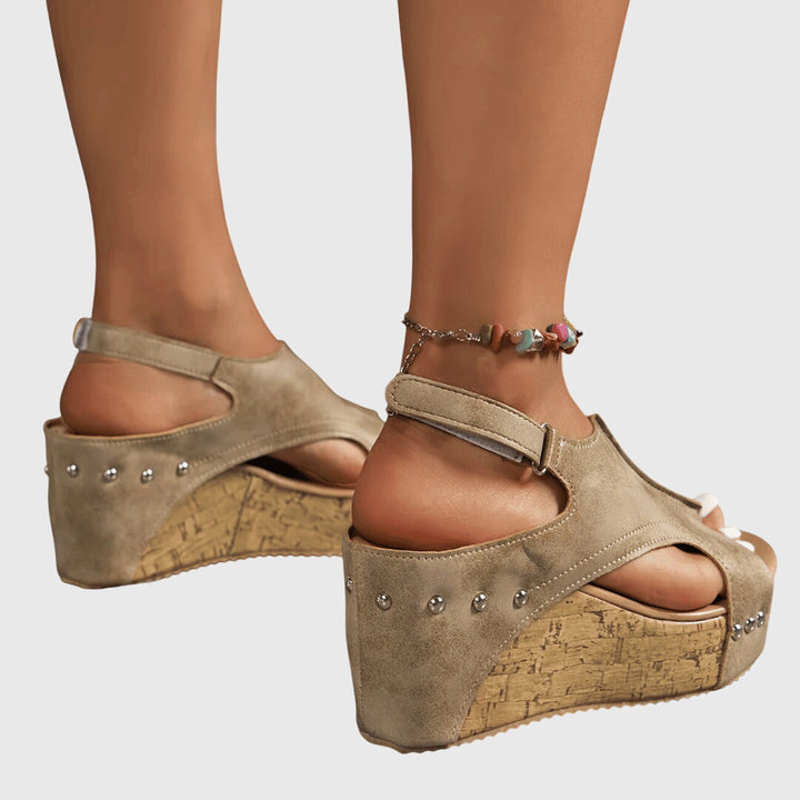 Lydia | Black Comfort Ankle Strap Sandals — view 5