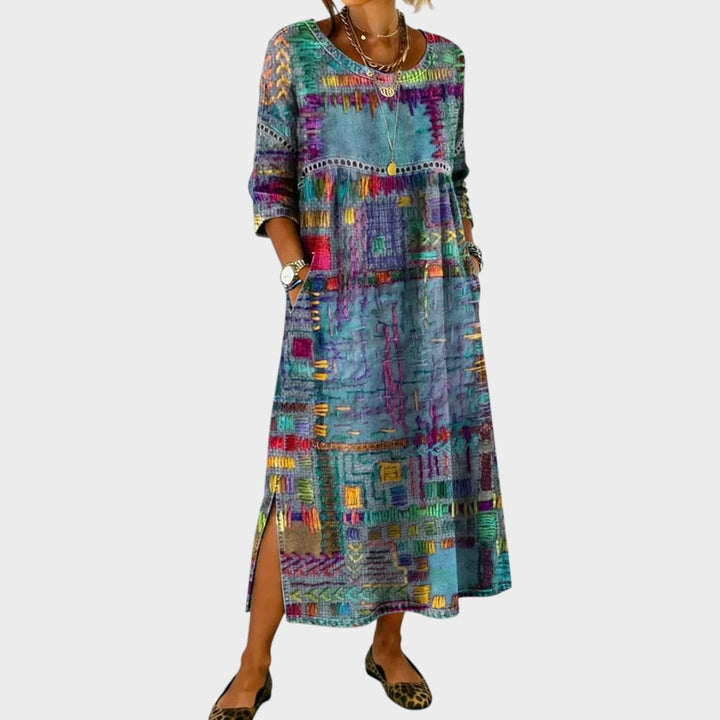 Manuela | Boho Printed Dress