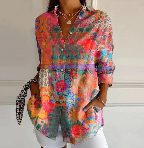 Joan | Vintage Floral Blouse — view 2