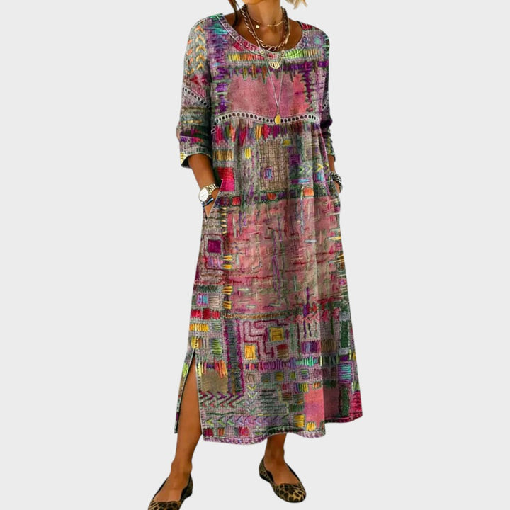 Manuela | Boho Printed Dress