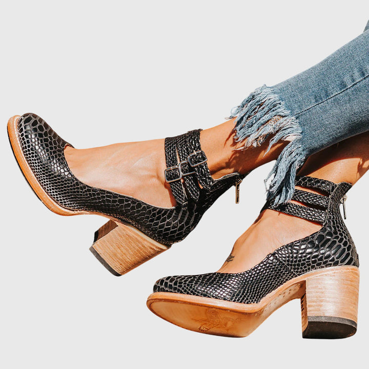 Nina | Black Soft Cushioned Sandals — view 5