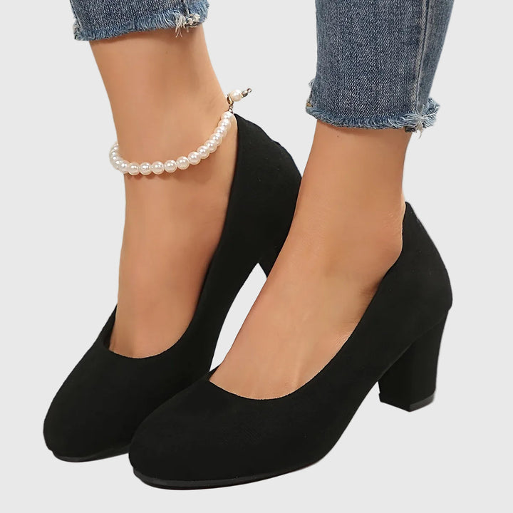 Tazie | Beige Adjustable Strap Heels