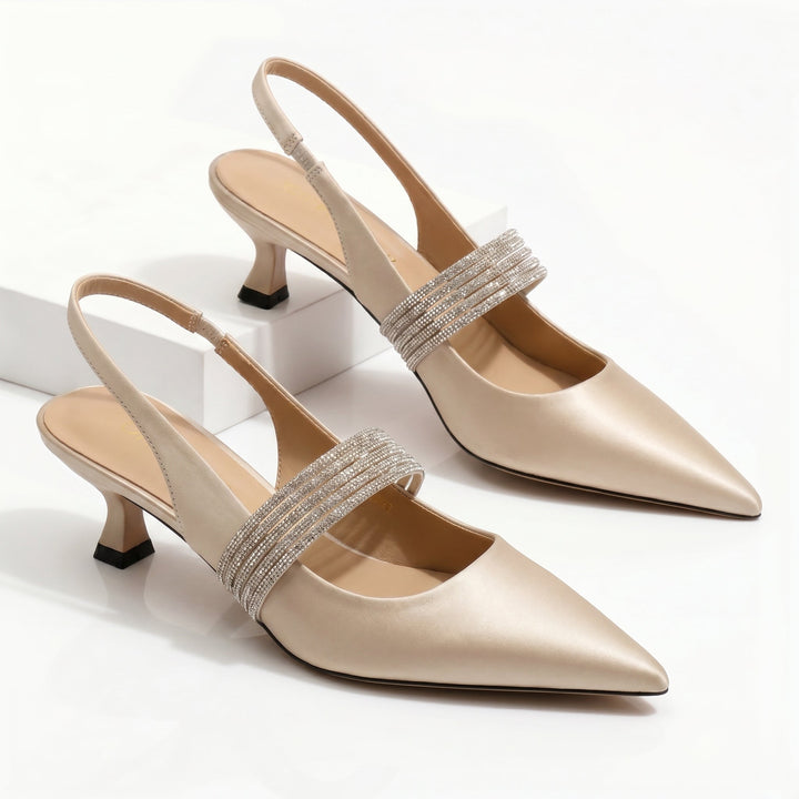 Harlow | Crystal Kitten Heels — view 2