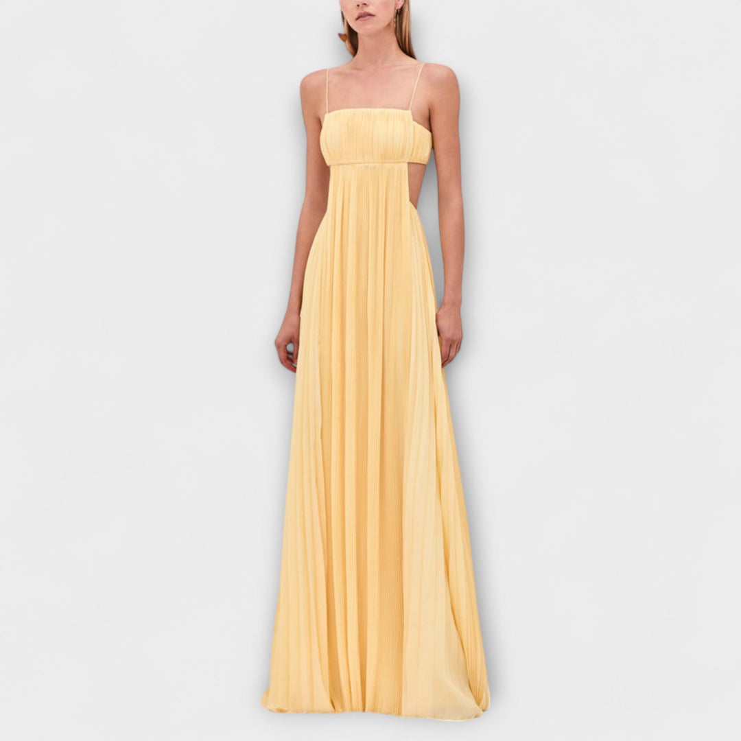 Mireille | Elegant Maxi Dresses with Pleats and Cutouts