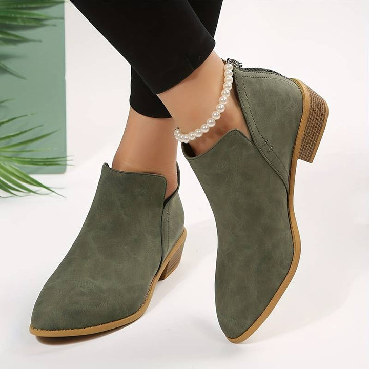 Beatrix | Black Strappy Heeled Boots