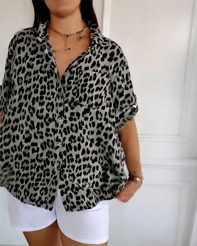 Susan | Leopard Print Blouse — view 6