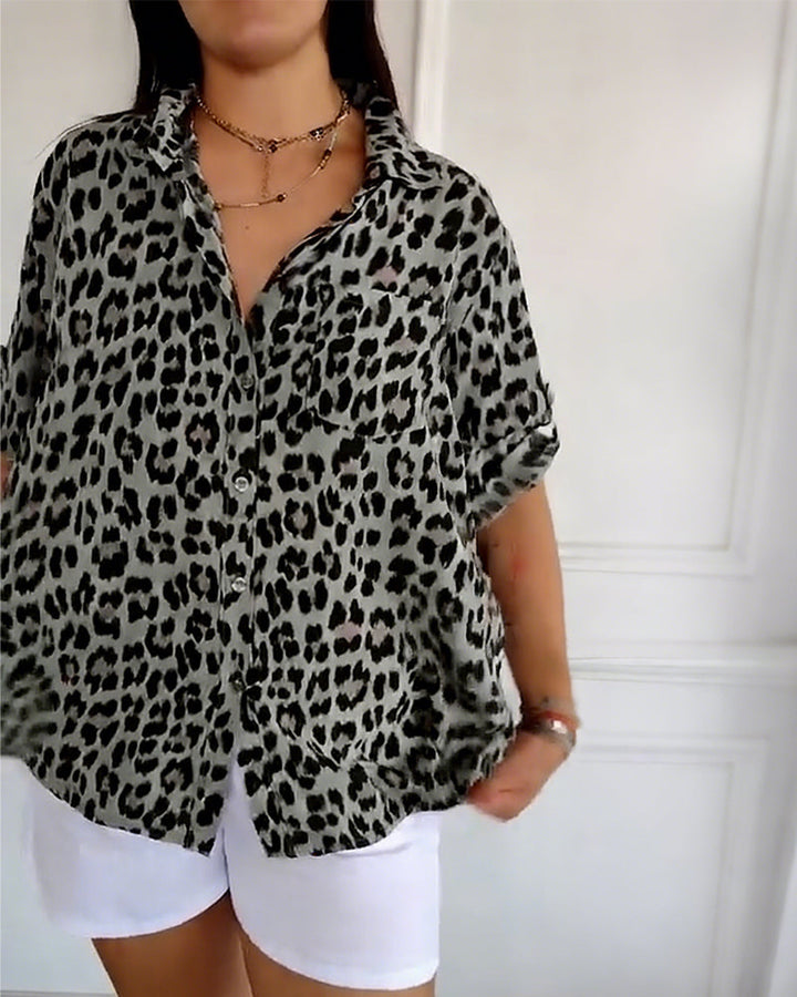 Susan | Leopard Print Blouse — view 6