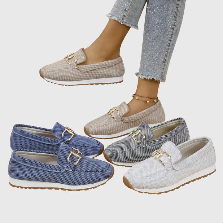 Susie | Gold Cushioned Sneakers — view 10