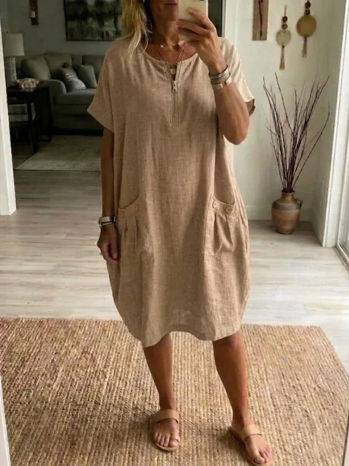 Pascale | Zip-Front Maxi Dress