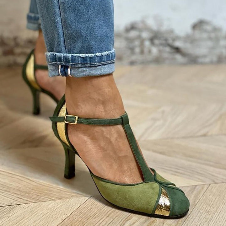 Patricia | Black Chunky Sole Heels