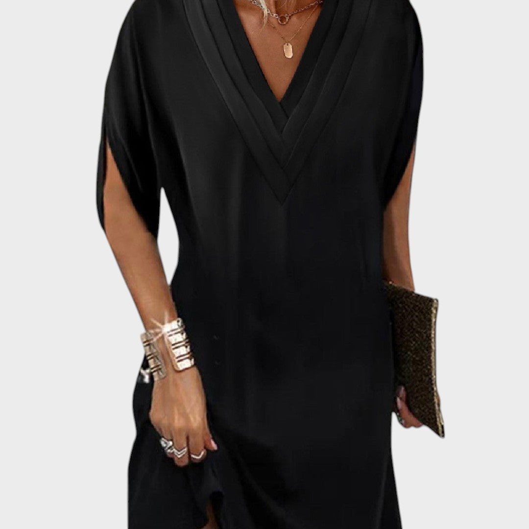 Elena | Elegant V-Neck Dress