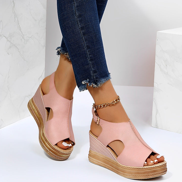 Kit | Silver Platform Wedge Sandals — view 3