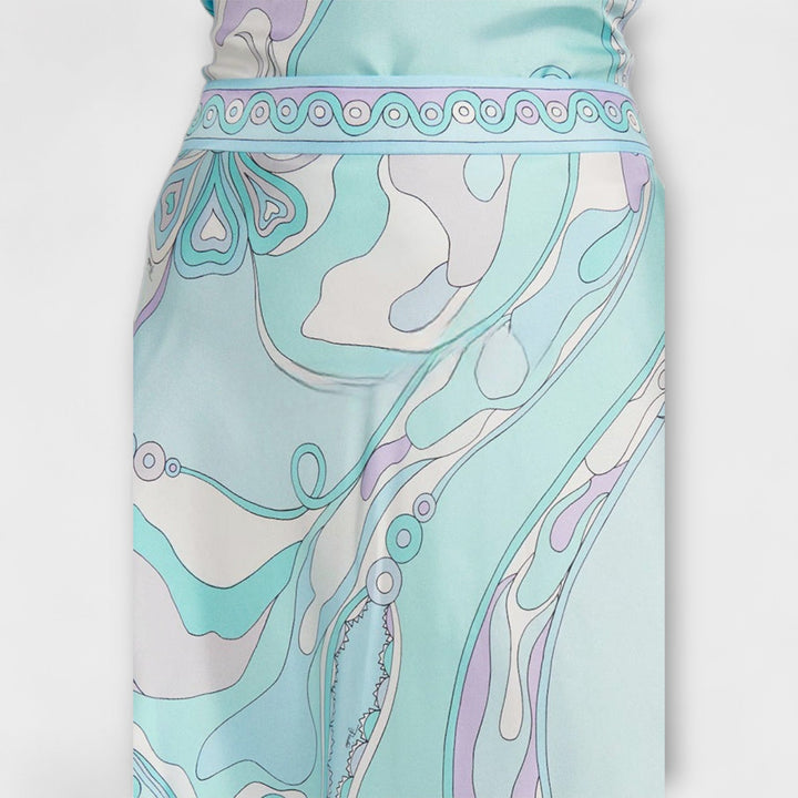 Everly | Halter Top and Asymmetrical Midi Skirt Set
