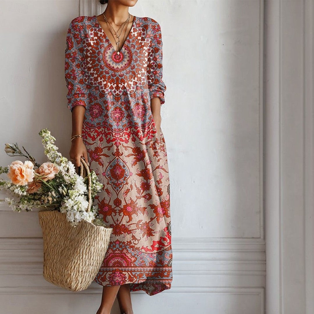 Amelie | Fresh Mint Tiered Boho Midi Dress
